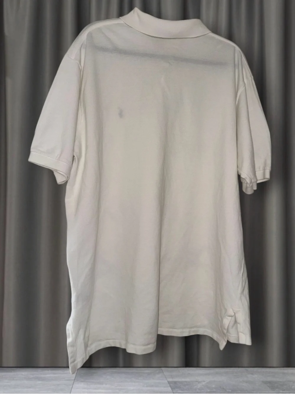 Men’s Polo by Ralph Lauren White Cream Short-Sleeve Polo with blackPony